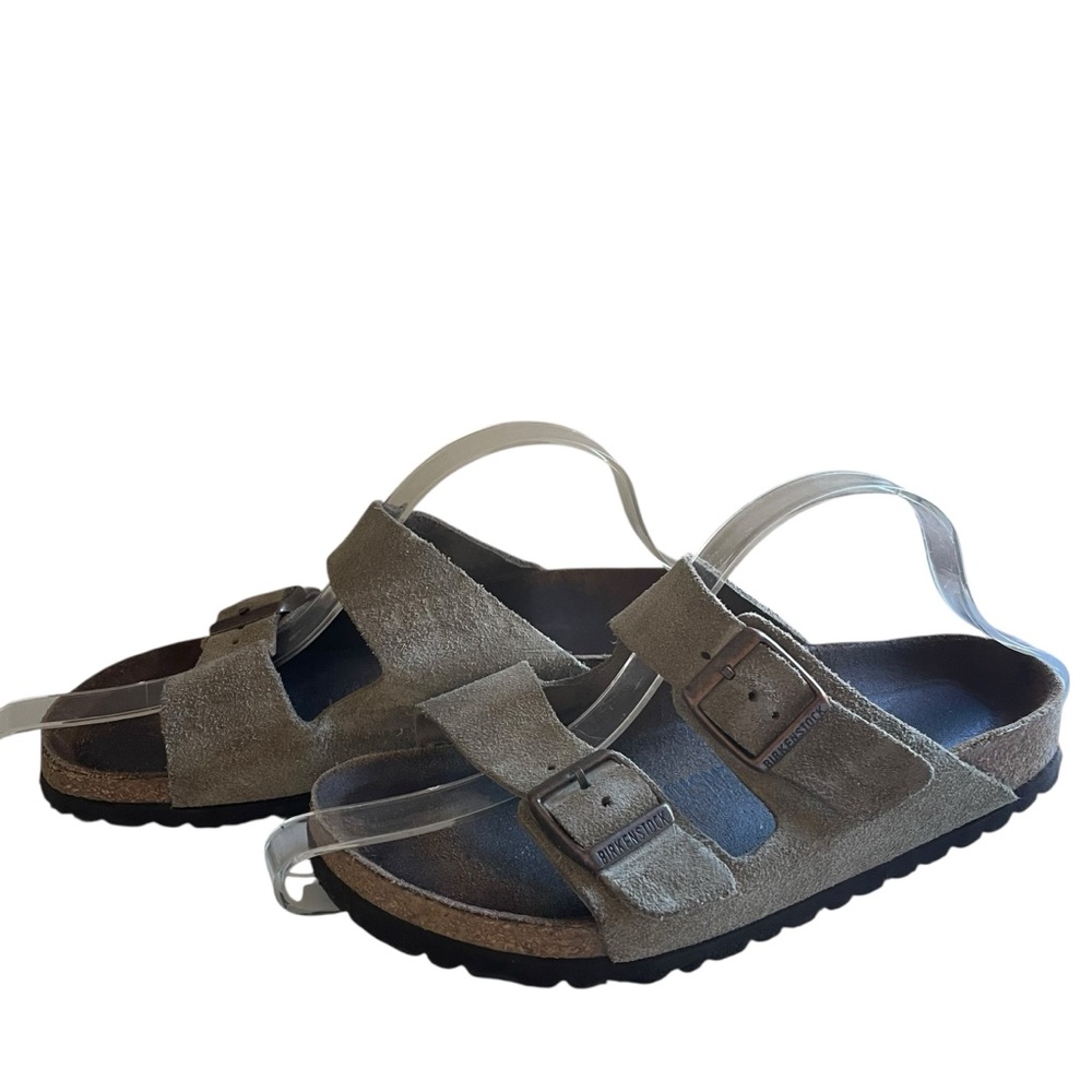 Birkenstock Arizona sandals in a taupe or beige suede leather size 5-5.5 or 36 - Picture 8 of 15
